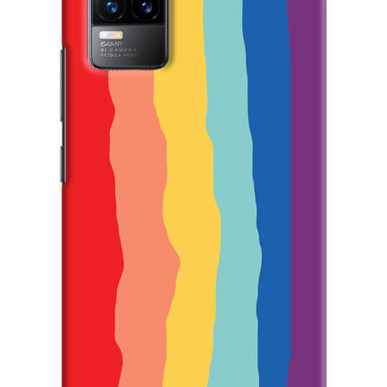 Rainbow Vivo Y73/V21E 4G Hard Case Back Cover by Casekaro