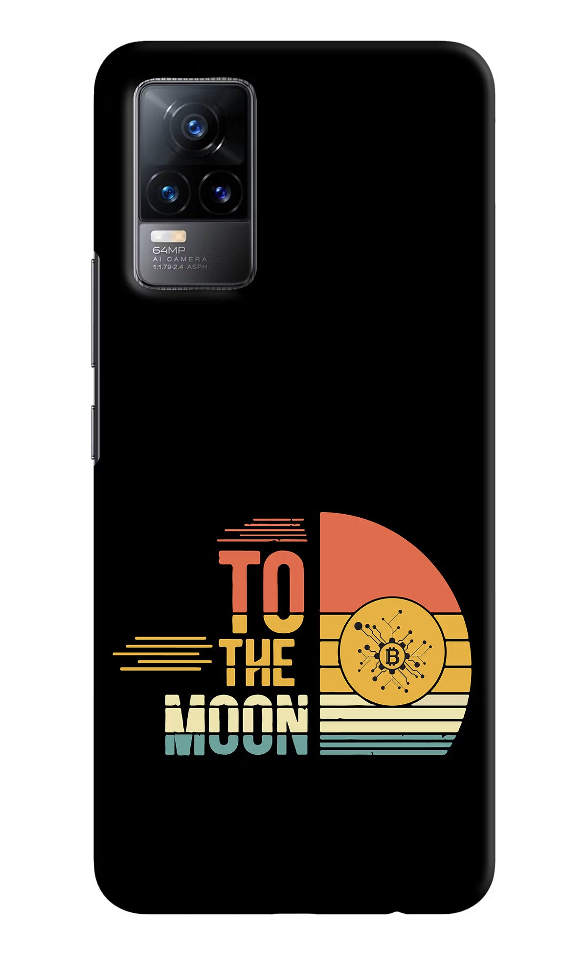 To the Moon Vivo Y73/V21E 4G Hard Case Back Cover by Casekaro