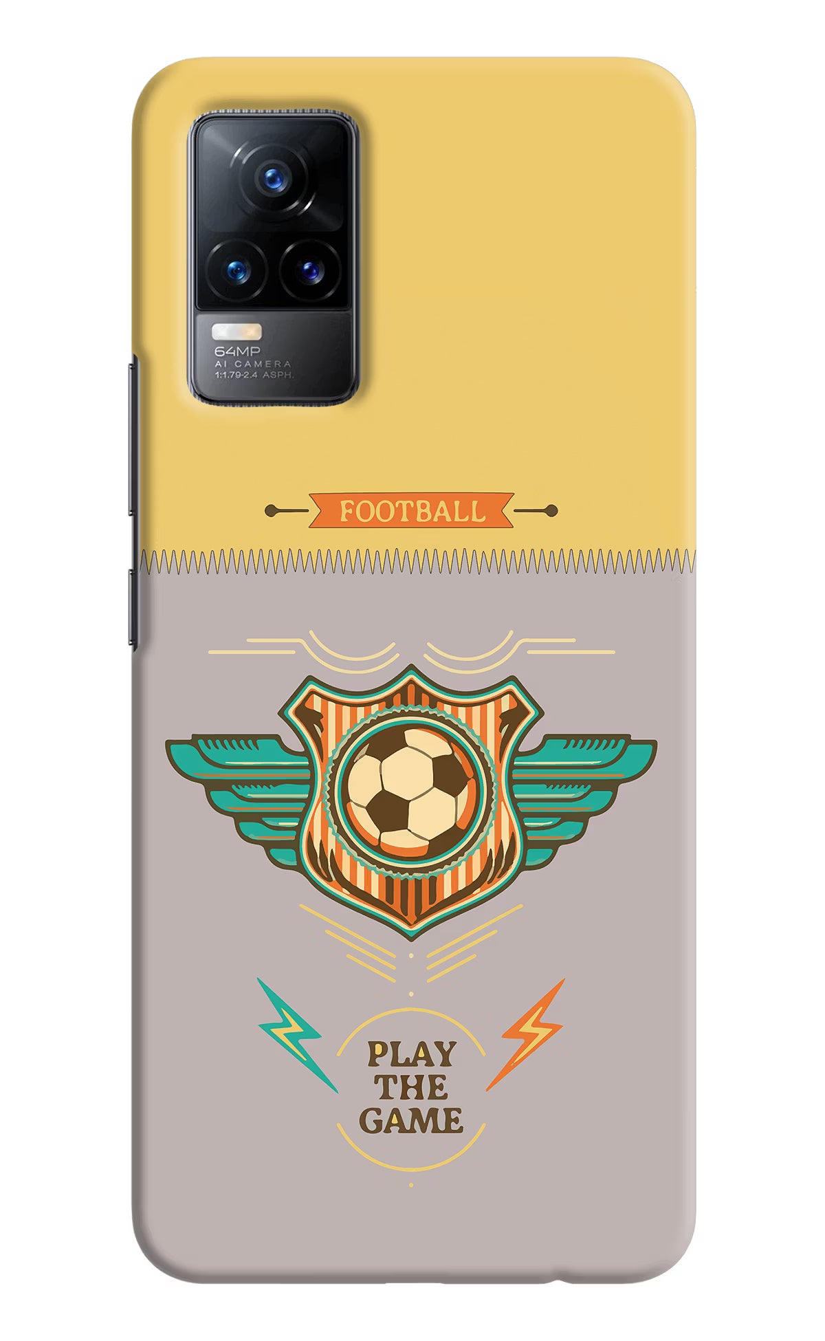 Football Vivo Y73/V21E 4G Hard Case Back Cover by Casekaro