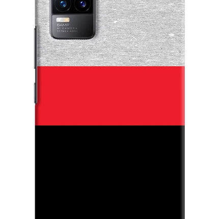 Tri Color Pattern Vivo Y73/V21E 4G Hard Case Back Cover by Casekaro