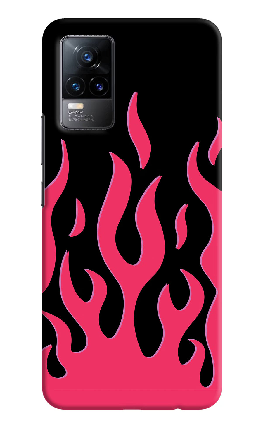 Fire Flames Vivo Y73/V21E 4G Back Cover, Hard case