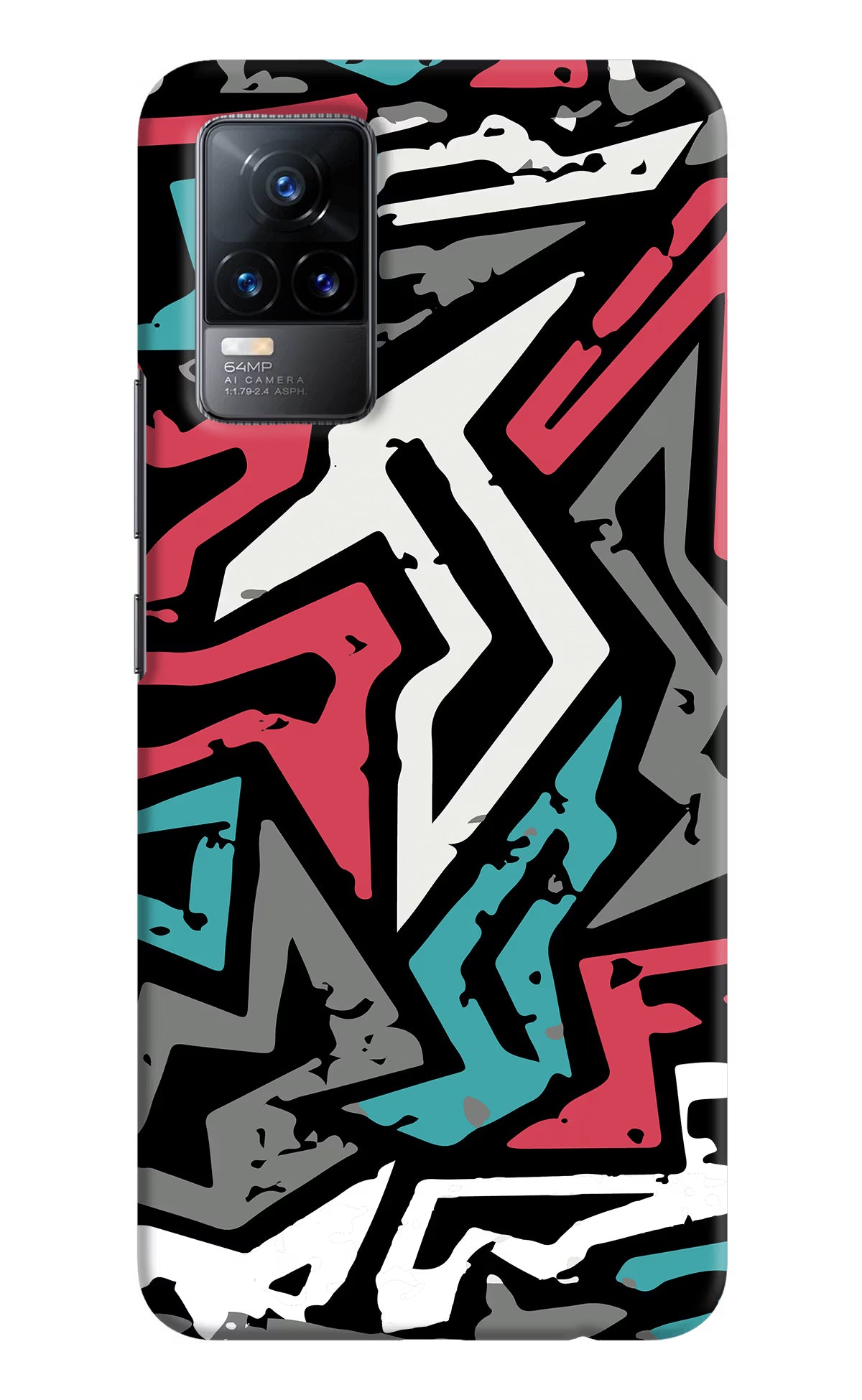 Geometric Graffiti Vivo Y73/V21E 4G Hard Case Back Cover by Casekaro