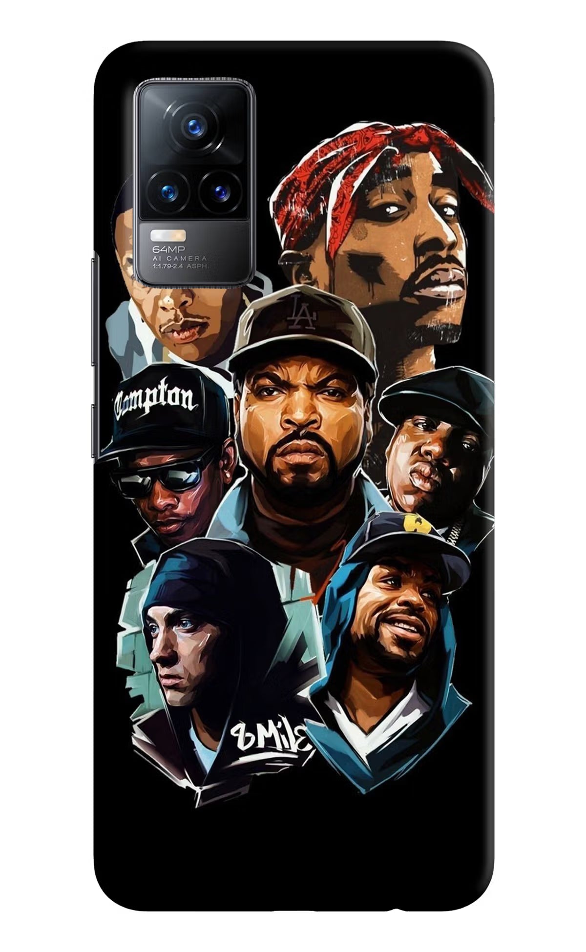 Rappers Vivo Y73/V21E 4G Hard Case Back Cover by Casekaro