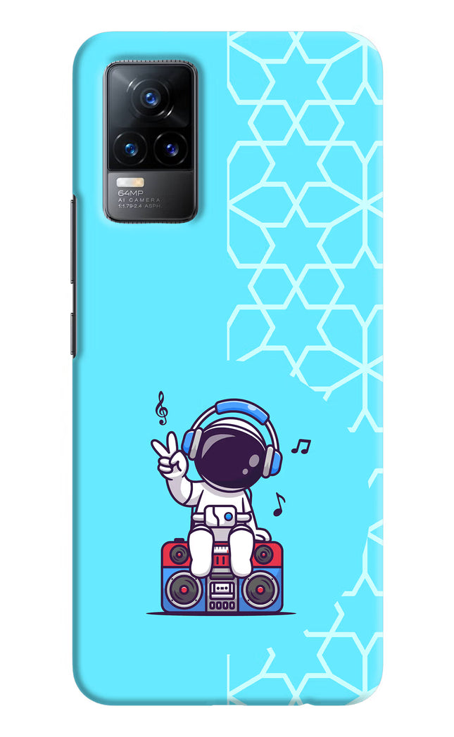 Cute Astronaut Chilling Vivo Y73/V21E 4G Hard Case Back Cover by Casekaro