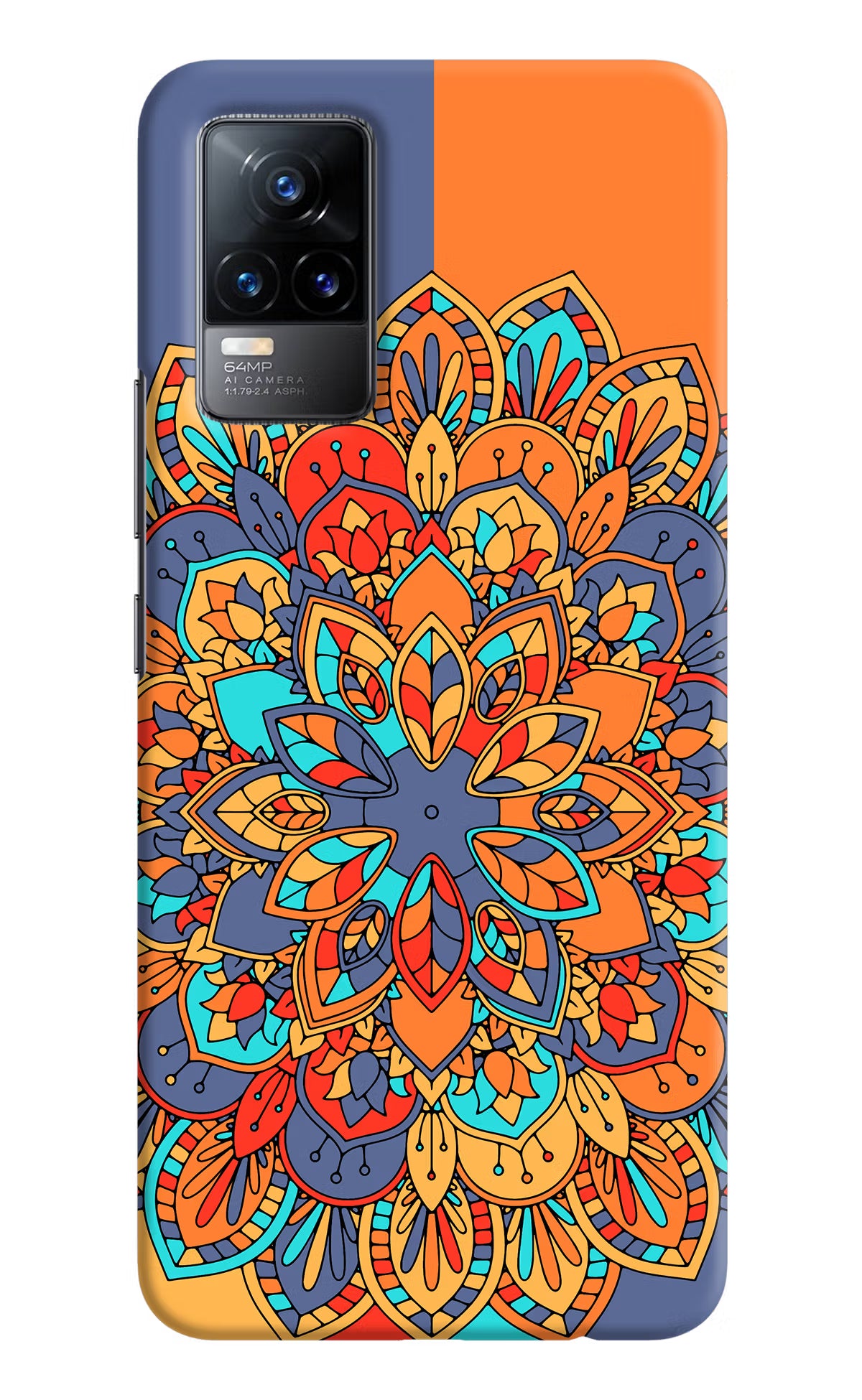 Color Mandala Vivo Y73/V21E 4G Hard Case Back Cover by Casekaro