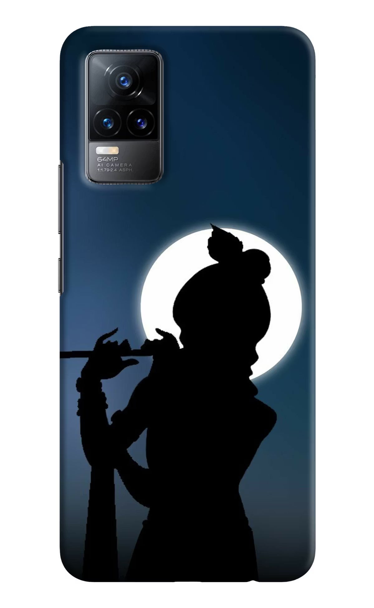 Shri Krishna Silhouette Vivo Y73/V21E 4G Hard Case Back Cover by Casekaro