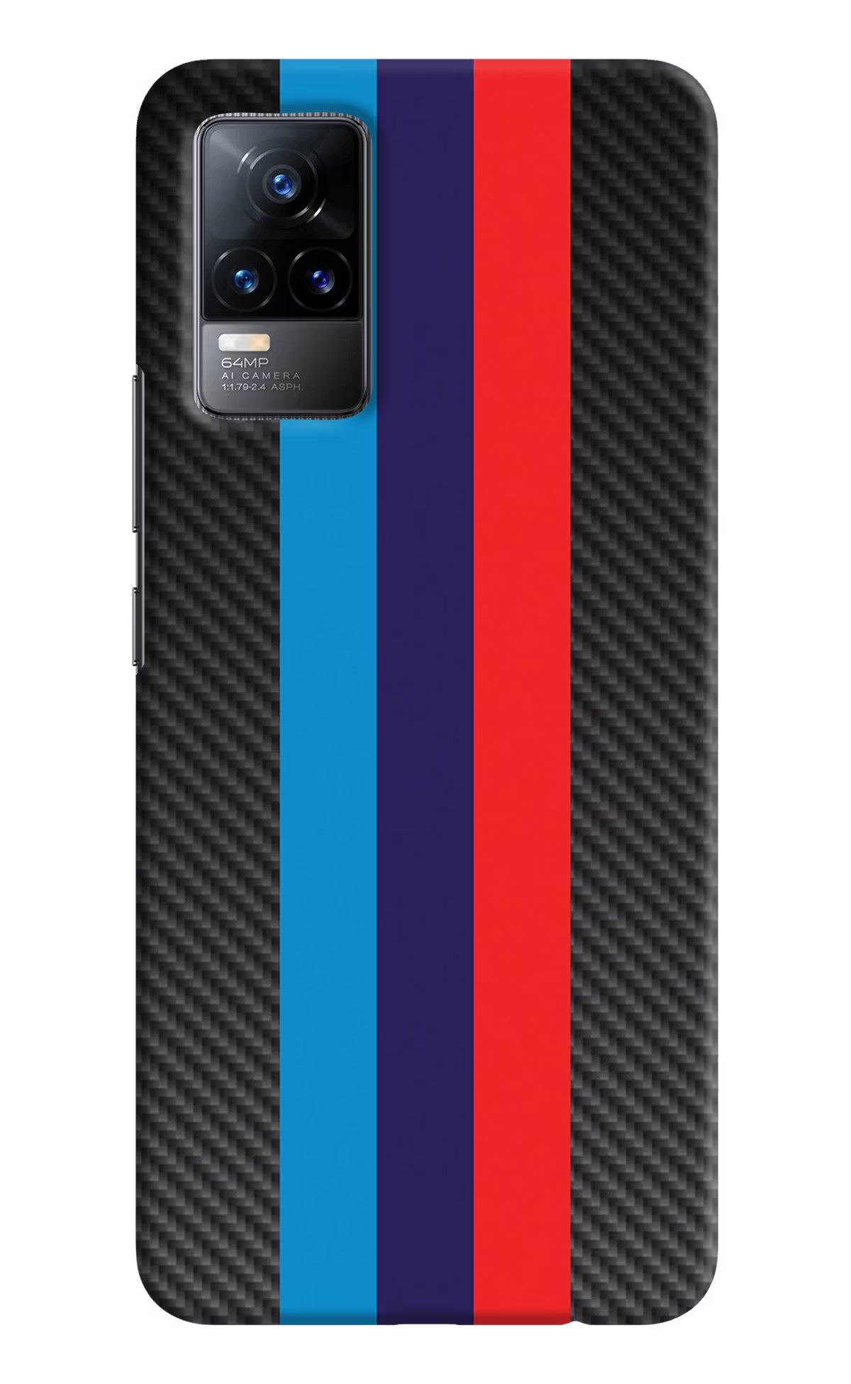 BMW Stripes Pattern Vivo Y73/V21E 4G Hard Case Back Cover by Casekaro