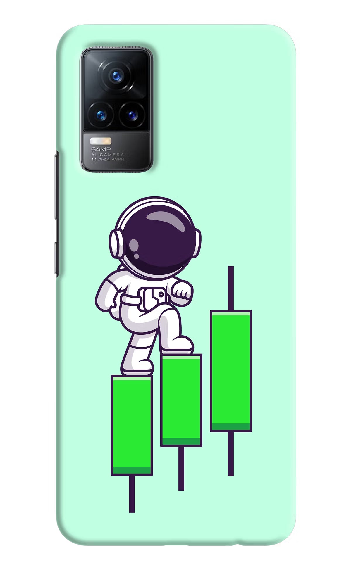 Astronaut Trader Vivo Y73/V21E 4G Hard Case Back Cover by Casekaro