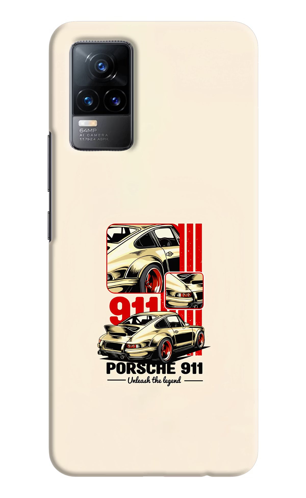 Classic Porsche 911 Vivo Y73/V21E 4G Hard Case Back Cover by Casekaro