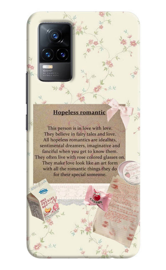 Hopeless Romantic Vivo Y73/V21E 4G Hard Case Back Cover by Casekaro