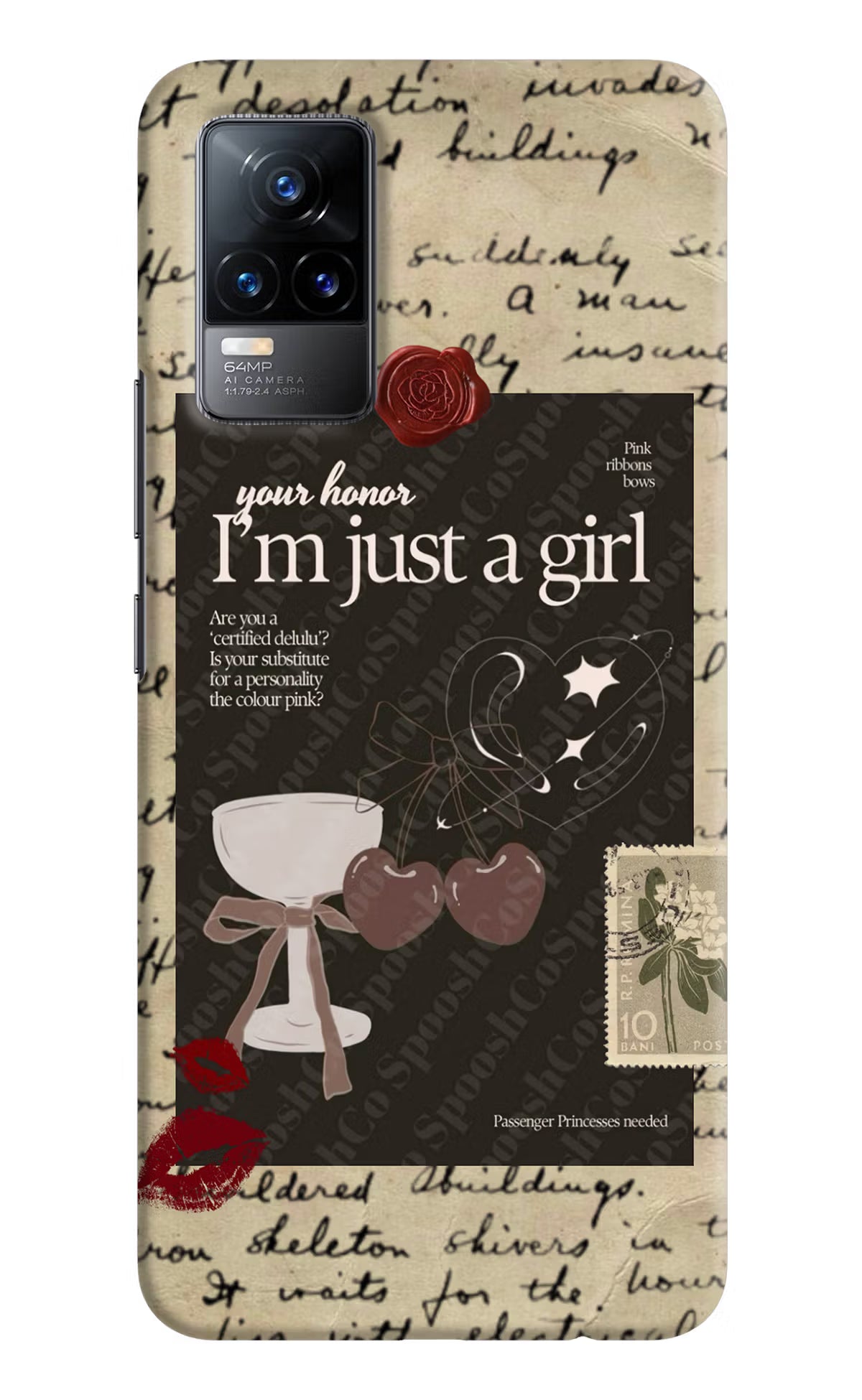 I am just a girl Vivo Y73/V21E 4G Hard Case Back Cover by Casekaro