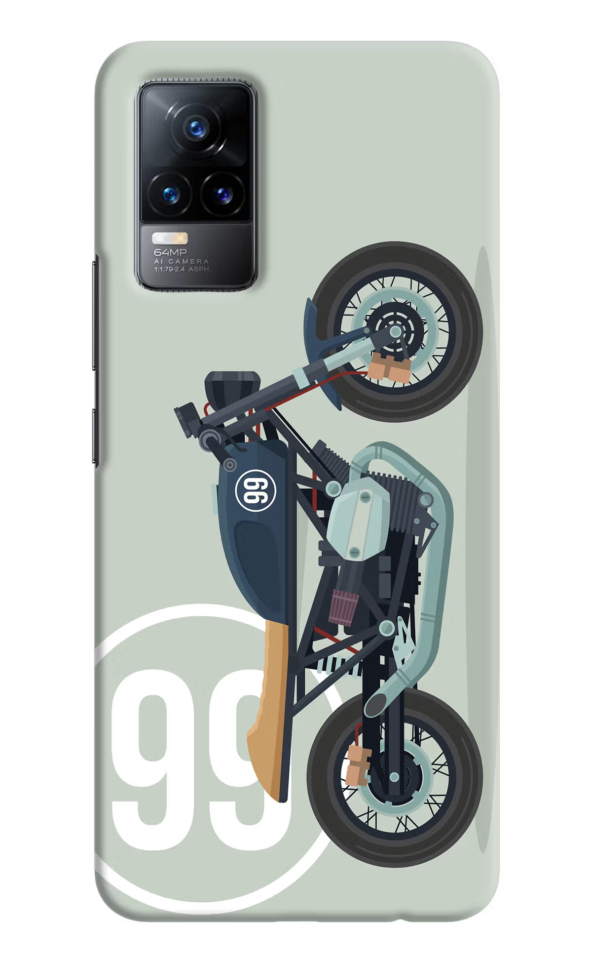 Classic Cafe Racer 99 Vivo Y73/V21E 4G Hard Case Back Cover by Casekaro