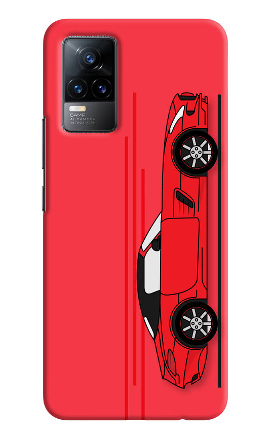 Red Velocity Vivo Y73/V21E 4G Hard Case Back Cover by Casekaro