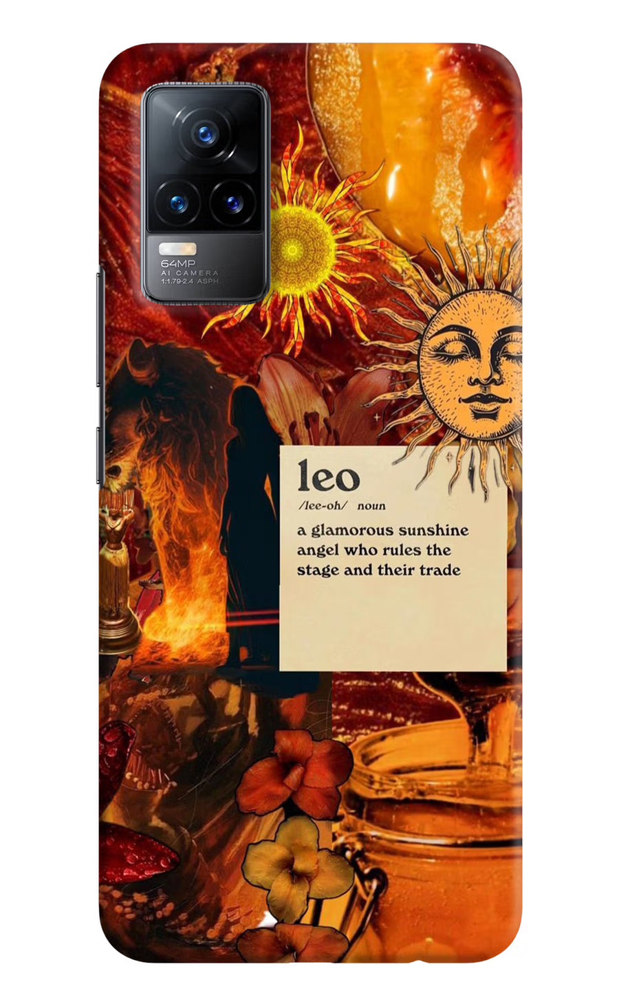 Leo Zodiac Vivo Y73/V21E 4G Back Cover, Hard case