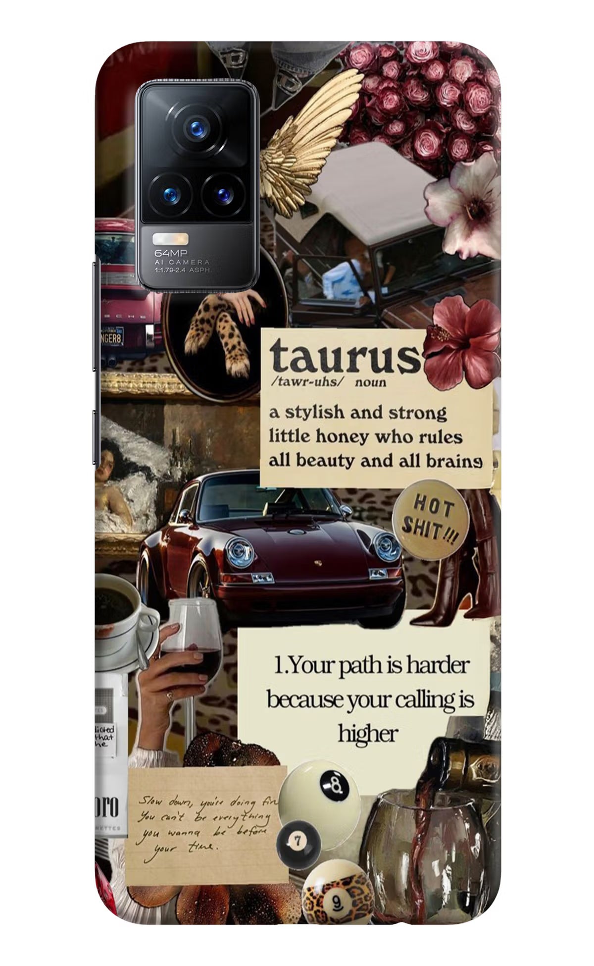 Taurus Zodiac Vivo Y73/V21E 4G Hard Case Back Cover by Casekaro