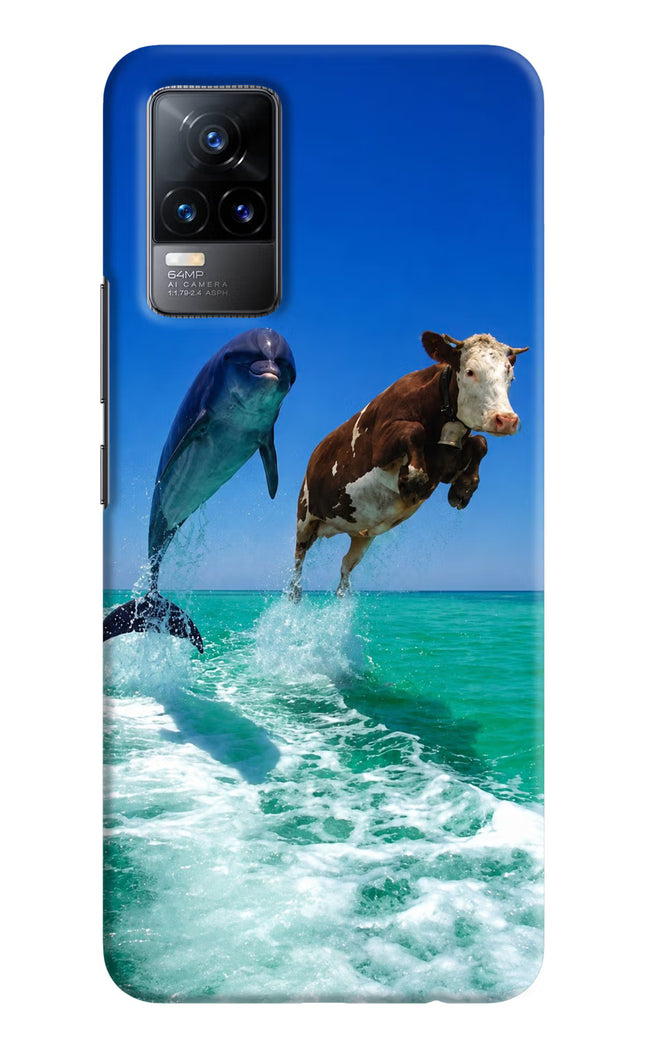 Dolphin vs Cow Vivo Y73/V21E 4G Hard Case Back Cover by Casekaro