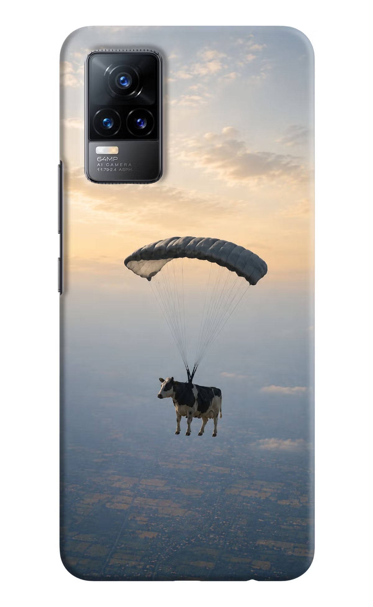 Skydiving Cow Vivo Y73/V21E 4G Back Cover