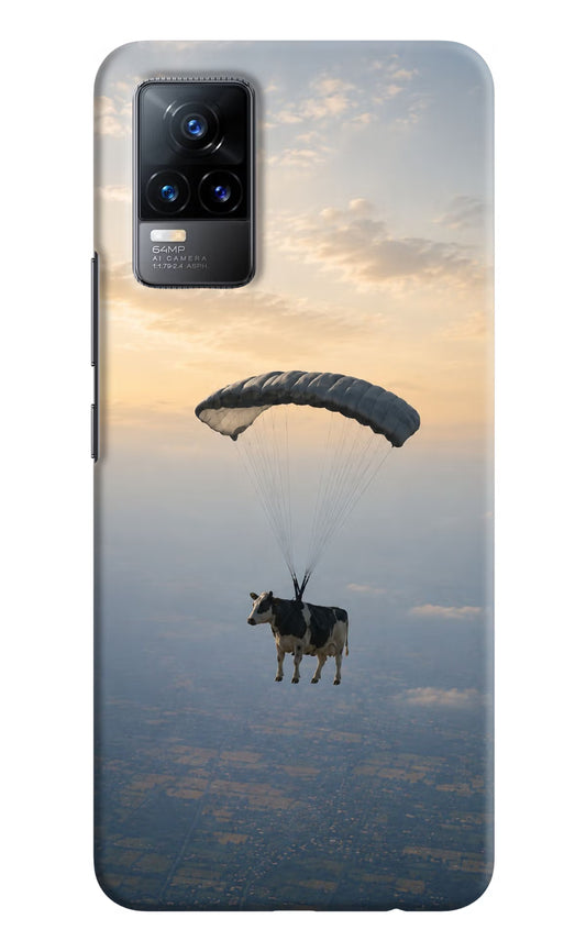 Skydiving Cow Vivo Y73/V21E 4G Hard Case Back Cover by Casekaro