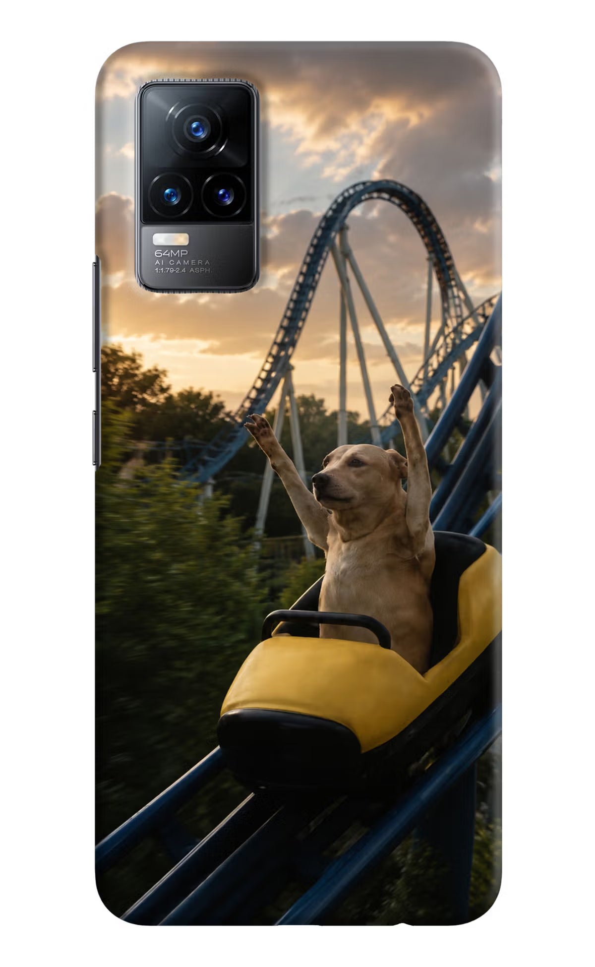 Rollercoaster Dog Vivo Y73/V21E 4G Back Cover