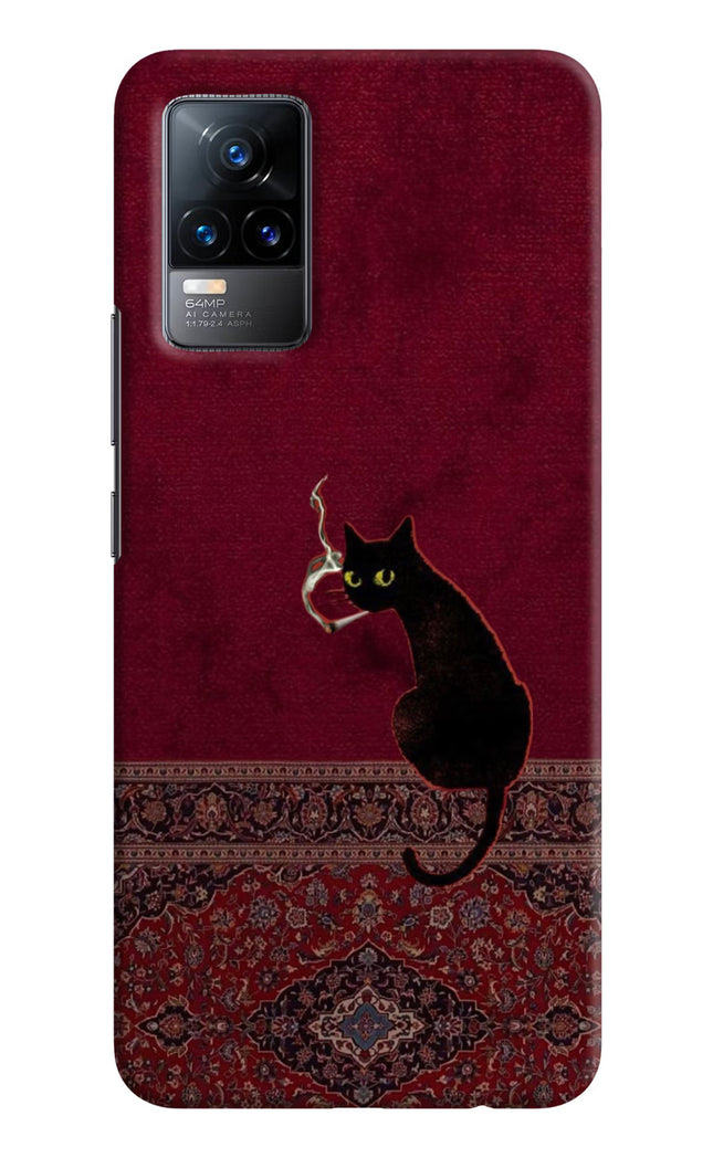 Midnight Cat Vivo Y73/V21E 4G Hard Case Back Cover by Casekaro