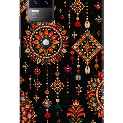 Boho Noir Vivo Y73/V21E 4G Hard Case Back Cover by Casekaro