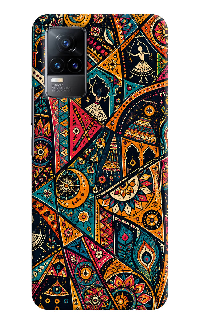 Folk Print Vivo Y73/V21E 4G Hard Case Back Cover by Casekaro