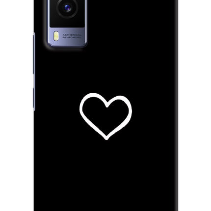 Heart Vivo V21E 5G Hard Case Back Cover by Casekaro