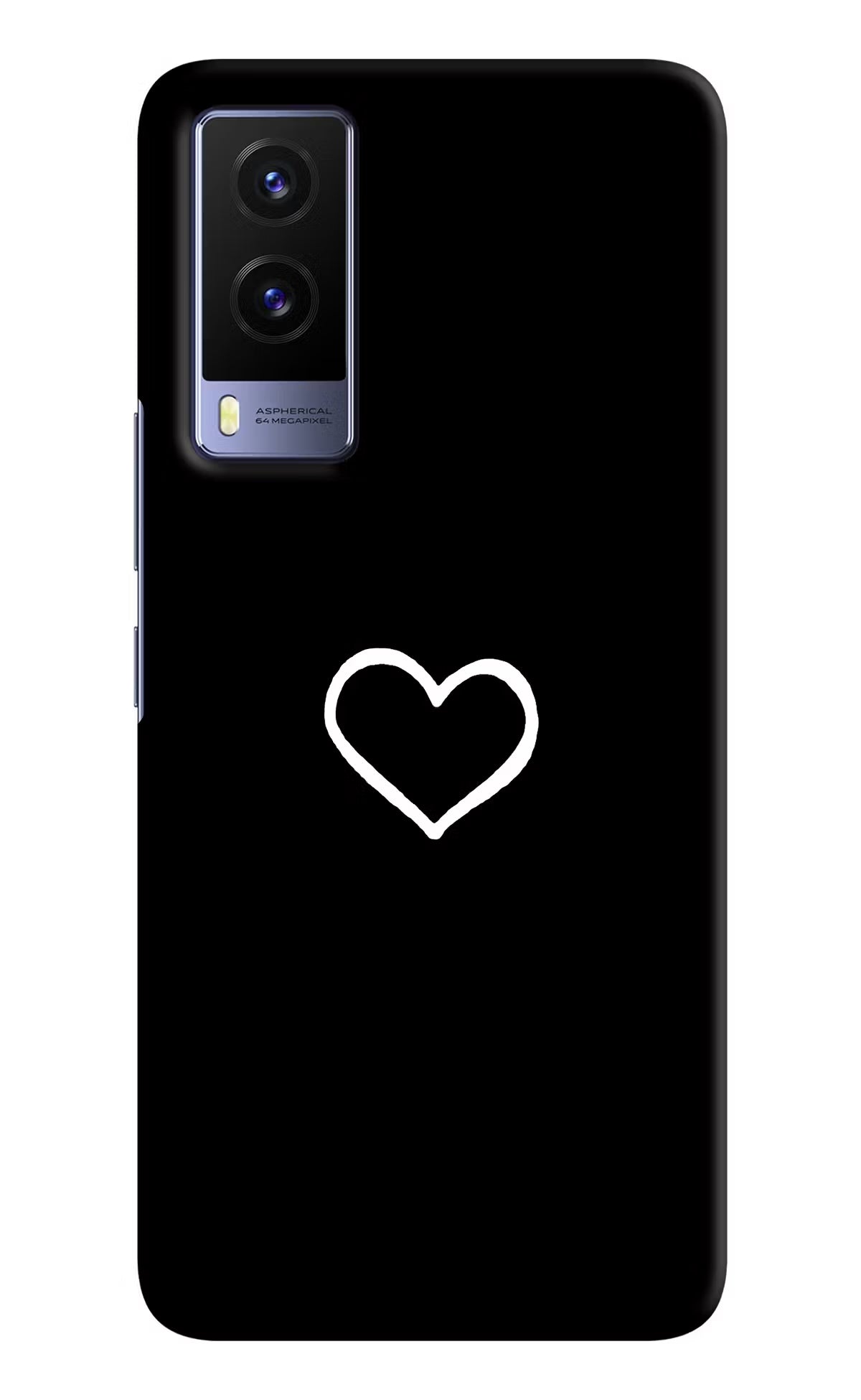 Heart Vivo V21E 5G Hard Case Back Cover by Casekaro