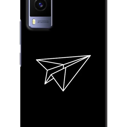 Paper Plane White Vivo V21E 5G Hard Case Back Cover by Casekaro