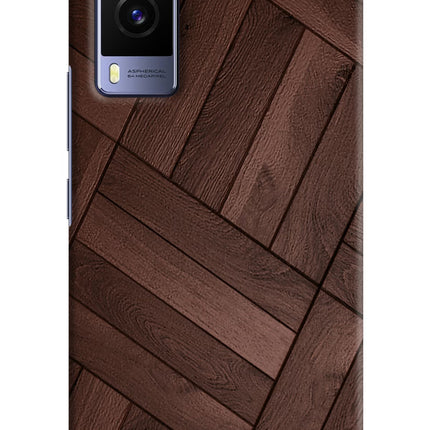 Wooden Texture Design Vivo V21E 5G Hard Case Back Cover by Casekaro