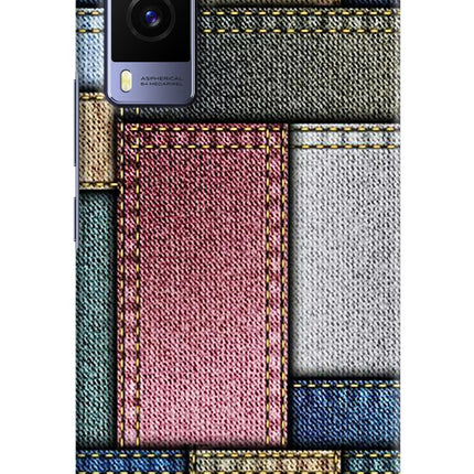 Multicolor Jeans Vivo V21E 5G Hard Case Back Cover by Casekaro