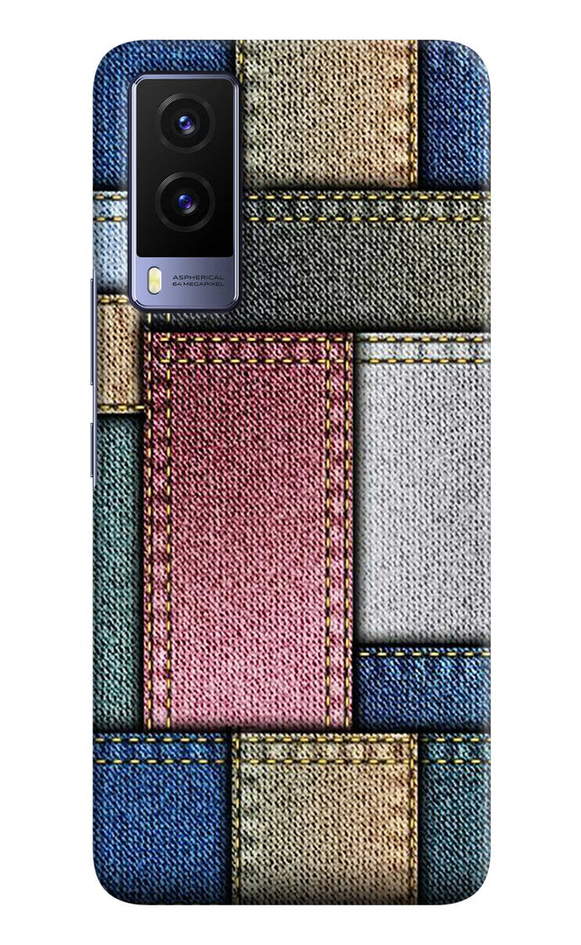 Multicolor Jeans Vivo V21E 5G Hard Case Back Cover by Casekaro