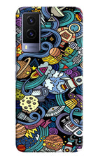 Space Abstract Vivo V21E 5G Hard Case Back Cover by Casekaro