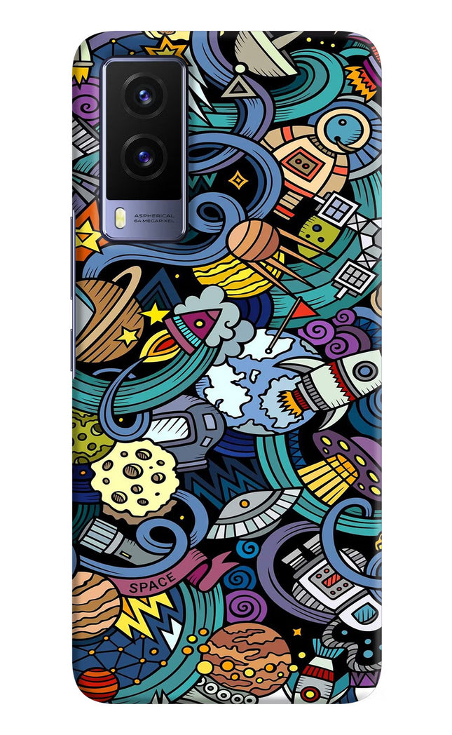 Space Abstract Vivo V21E 5G Hard Case Back Cover by Casekaro
