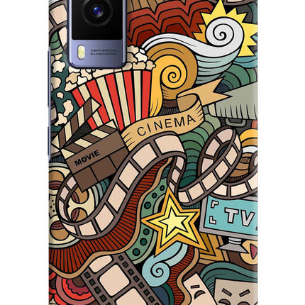 Cinema Abstract Vivo V21E 5G Hard Case Back Cover by Casekaro