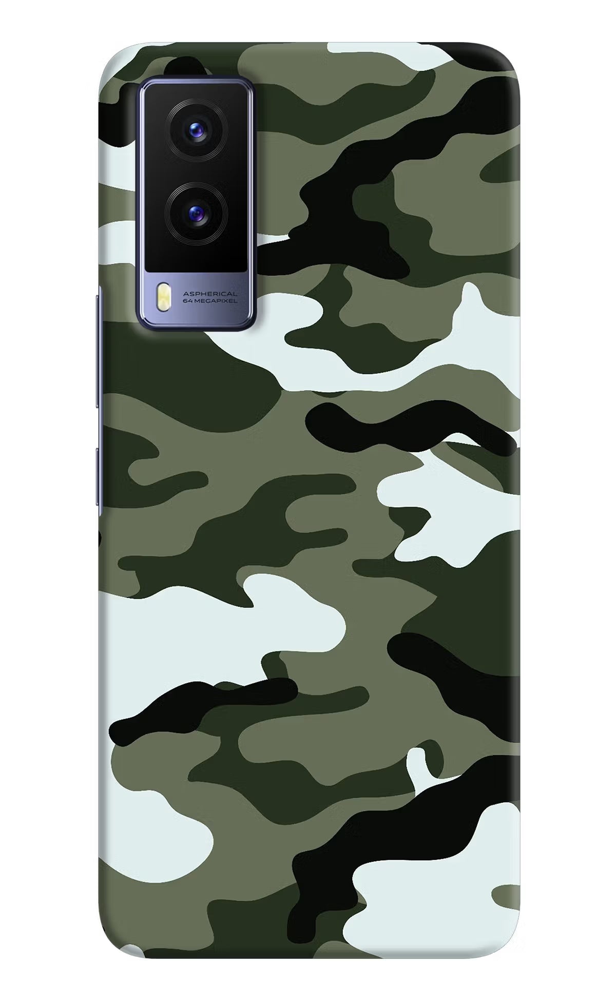 Camouflage Vivo V21E 5G Hard Case Back Cover by Casekaro