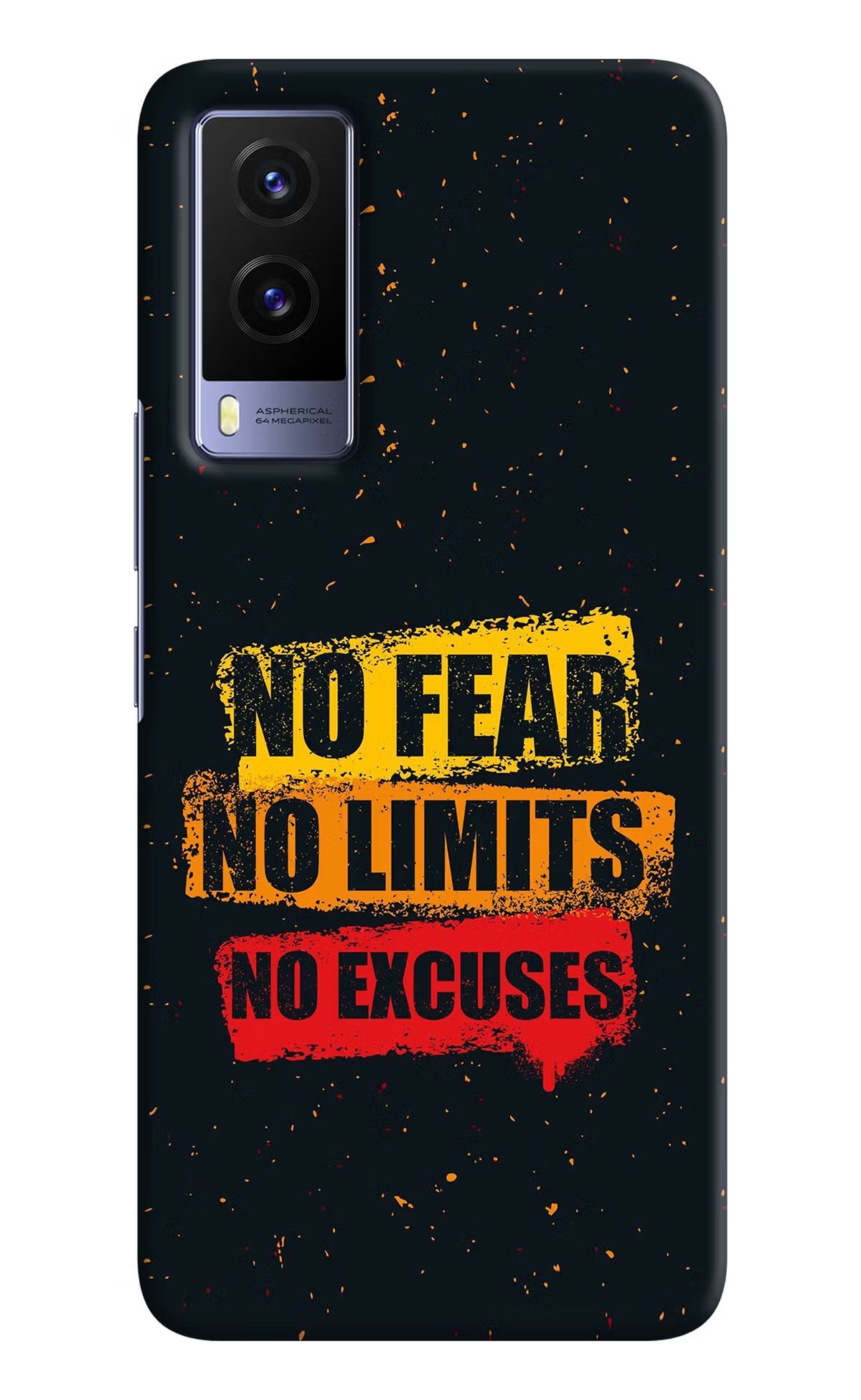 No Fear No Limits No Excuse Vivo V21E 5G Hard Case Back Cover by Casekaro