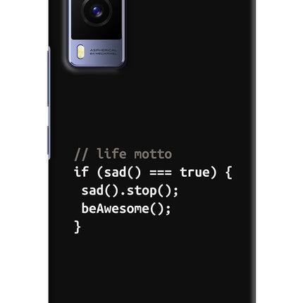 Life Motto Code Vivo V21E 5G Hard Case Back Cover by Casekaro