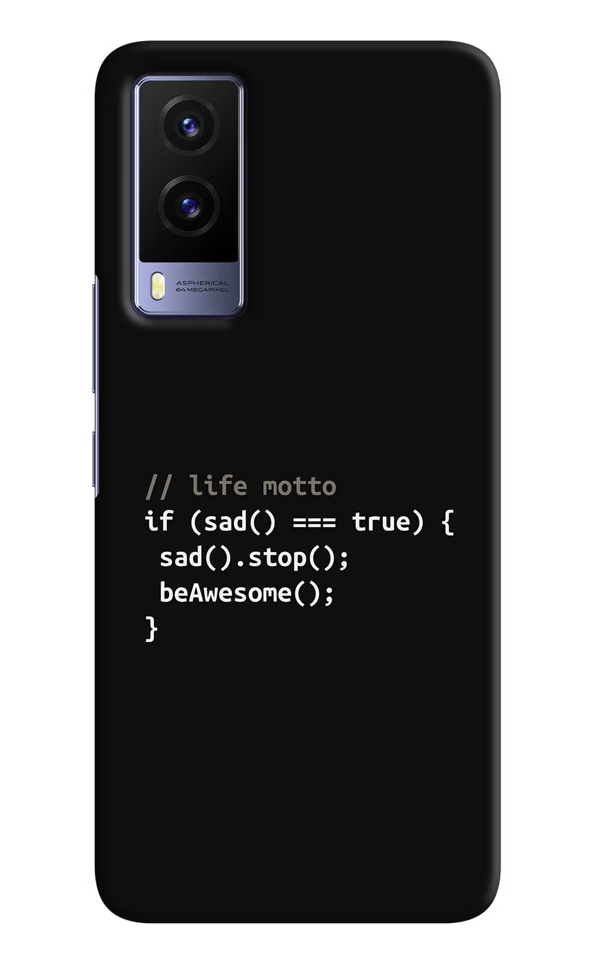 Life Motto Code Vivo V21E 5G Hard Case Back Cover by Casekaro