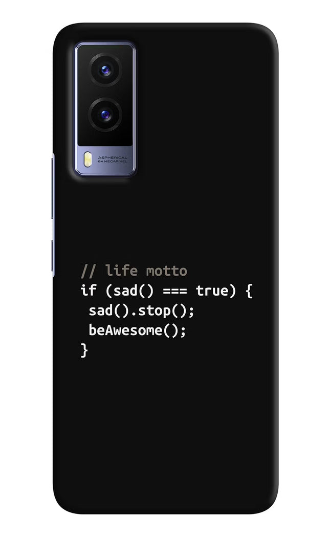 Life Motto Code Vivo V21E 5G Hard Case Back Cover by Casekaro