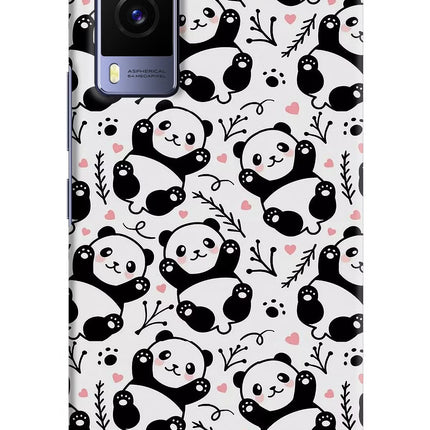 Cute Panda Vivo V21E 5G Hard Case Back Cover by Casekaro