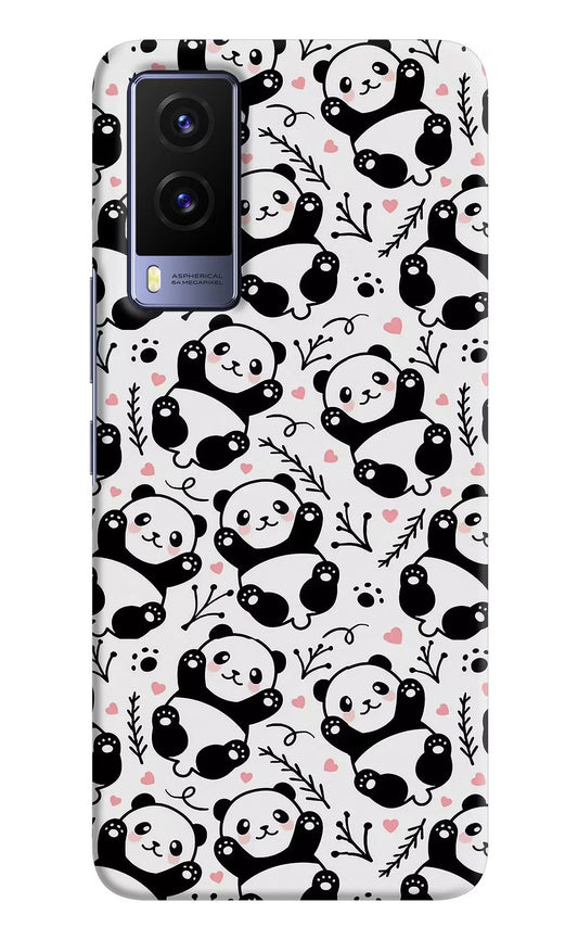 Cute Panda Vivo V21E 5G Hard Case Back Cover by Casekaro