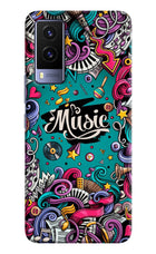 Music Graffiti Vivo V21E 5G Hard Case Back Cover by Casekaro