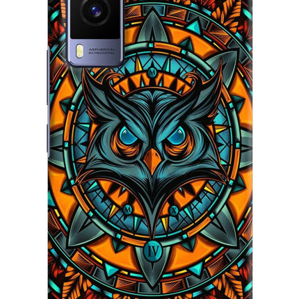 Angry Owl Art Vivo V21E 5G Hard Case Back Cover by Casekaro
