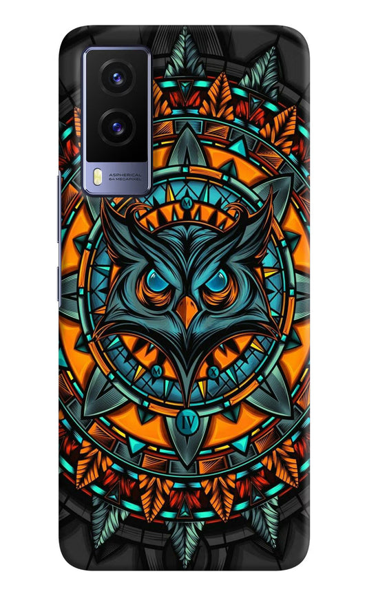 Angry Owl Art Vivo V21E 5G Hard Case Back Cover by Casekaro