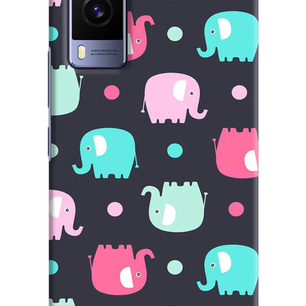Elephants Vivo V21E 5G Hard Case Back Cover by Casekaro