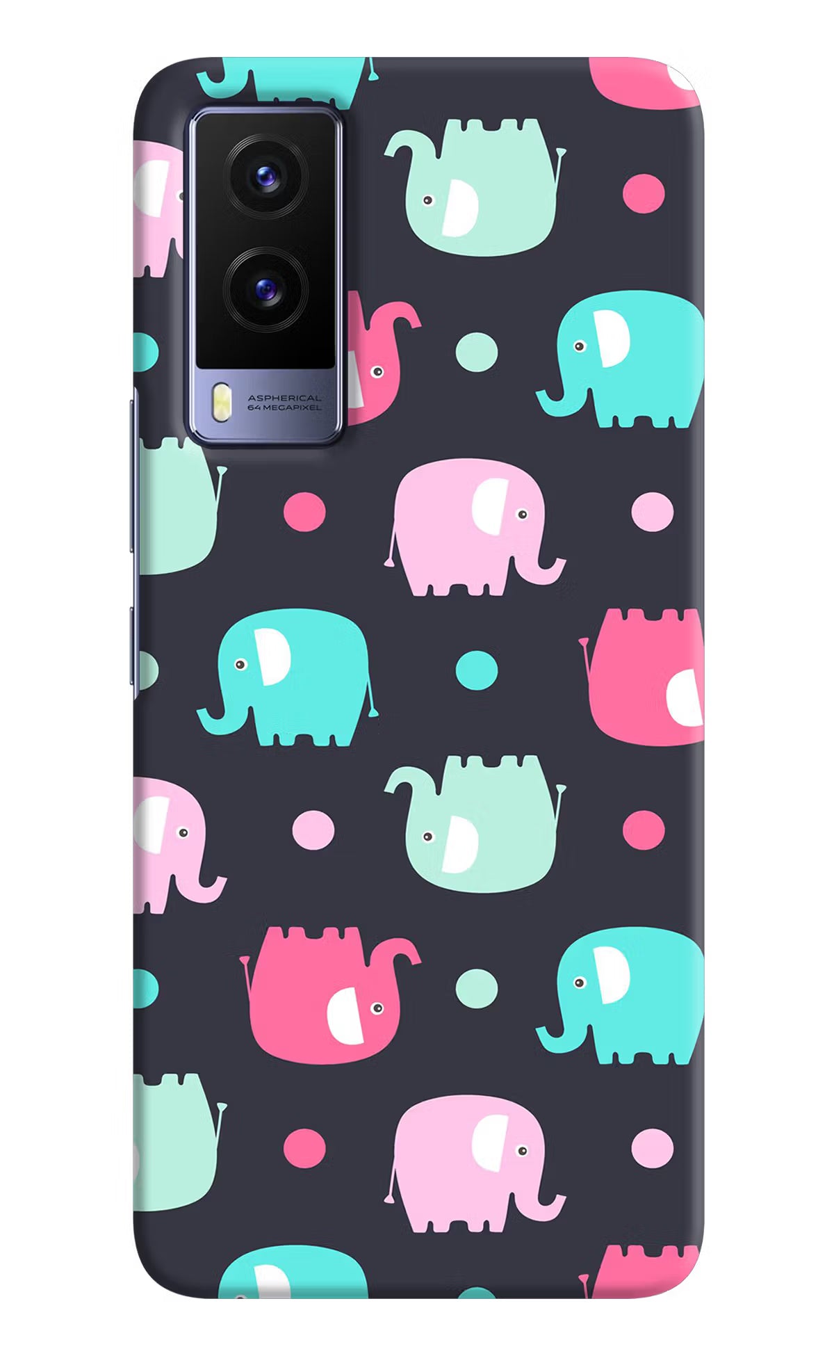 Elephants Vivo V21E 5G Hard Case Back Cover by Casekaro