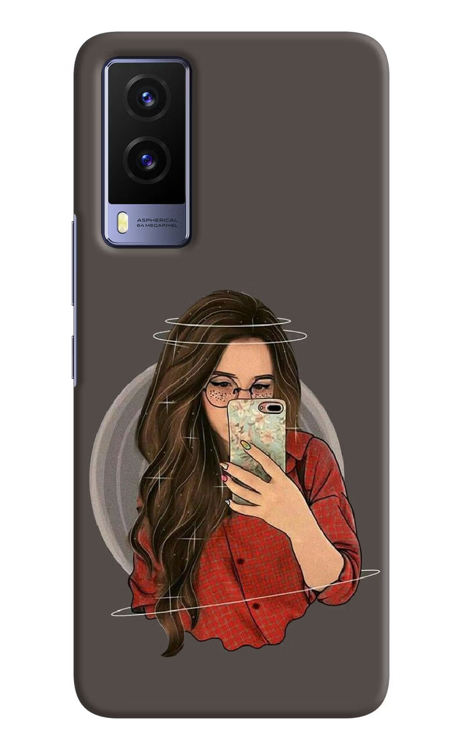 Selfie Queen Vivo V21E 5G Back Cover, Hard case