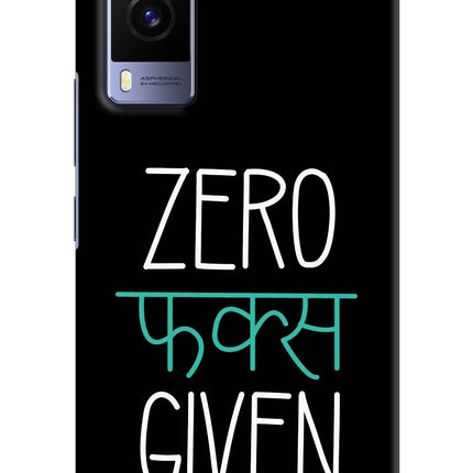 Zero Fucks Given Vivo V21E 5G Hard Case Back Cover by Casekaro