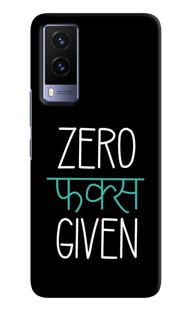 Zero Fucks Given Vivo V21E 5G Hard Case Back Cover by Casekaro